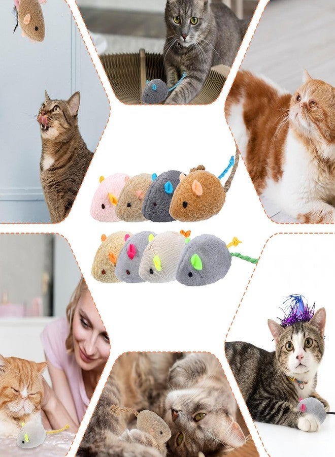 KsPups Mouse Toy - 8 Pieces Cats Mouse Plush Cat Toys Realistic Cute Kitten Mice Filled Polyfill Rat for Cat - Image 4